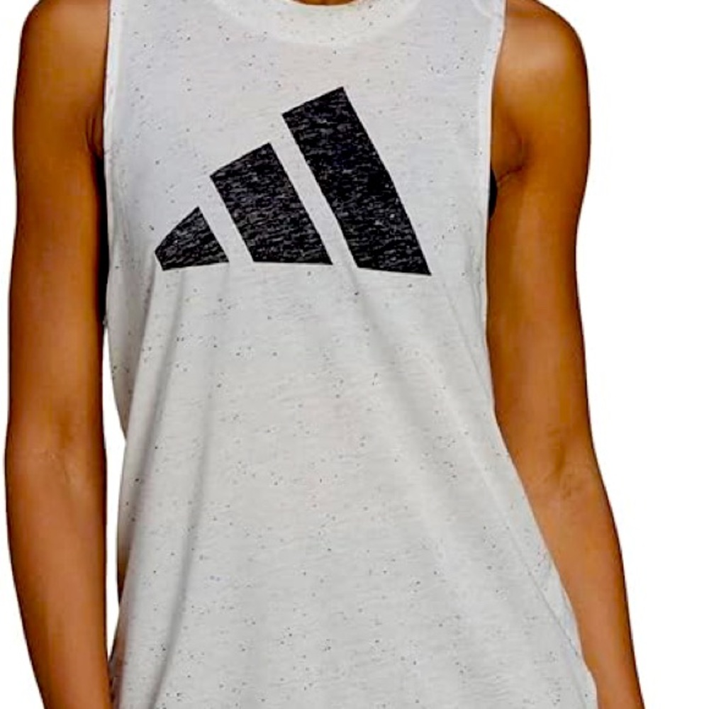 Adidas White Speckle Winner’s 3.0 Tank NWT